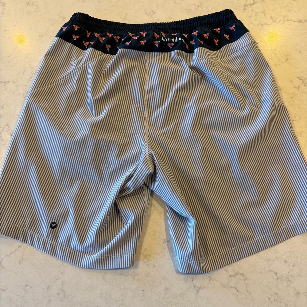 Birddogs XL blue striped shorts long 9” RARE